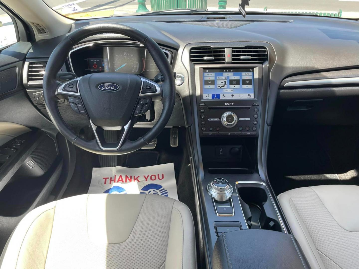 2018 WHITE /BLACK Ford Fusion Energi Titanium (3FA6P0SU6JR) with an 2.0L L4 DOHC 16V HYBRID engine, CVT transmission, located at 744 E Miner Ave, Stockton, CA, 95202, (209) 944-5770, 37.956863, -121.282082 - Photo#8